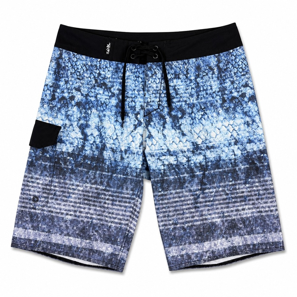 Salt Life SLX-QD Vapor Stretch Board Shorts Mens 32 Blue Quick Dry Surf Swim